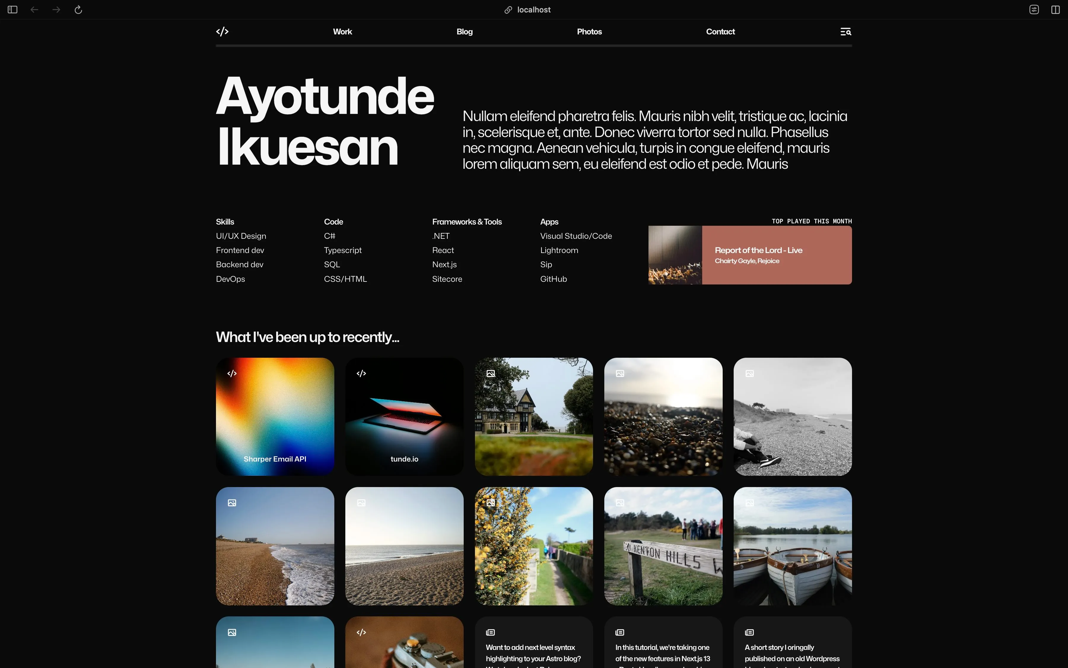 An alternative design for the tunde.io website